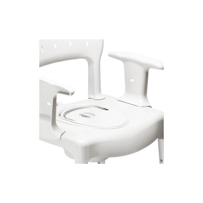 Toaletna i tuš stolica s podstavljenim sjedištem i naslonom