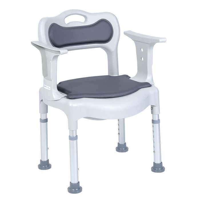 Toaletna i tuš stolica s podstavljenim sjedištem i naslonom