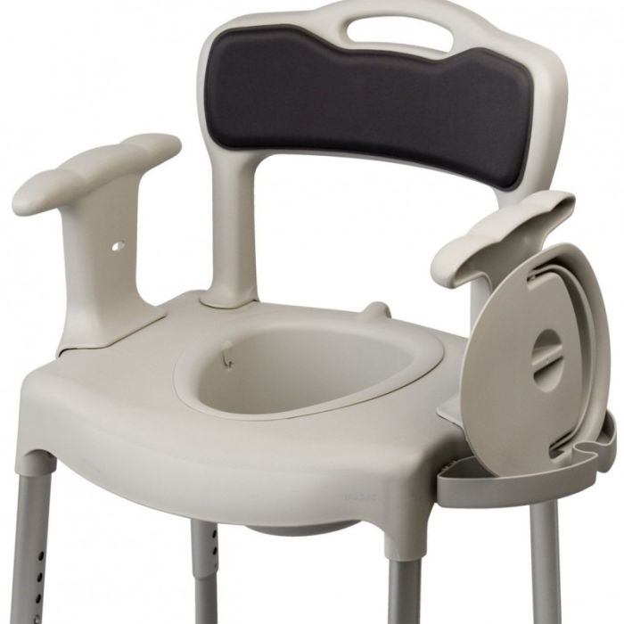 Toaletna i tuš stolica s podstavljenim sjedištem i naslonom