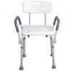Stolac za tuširanje s naslonom i rukohvatima