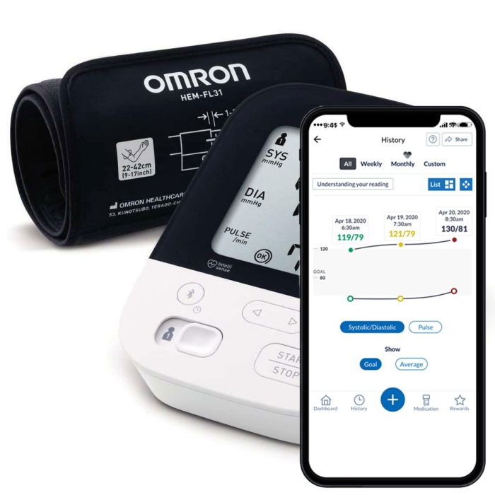 Omron tlakomjer na nadlakticu M4 s povezivanjem na mobitel