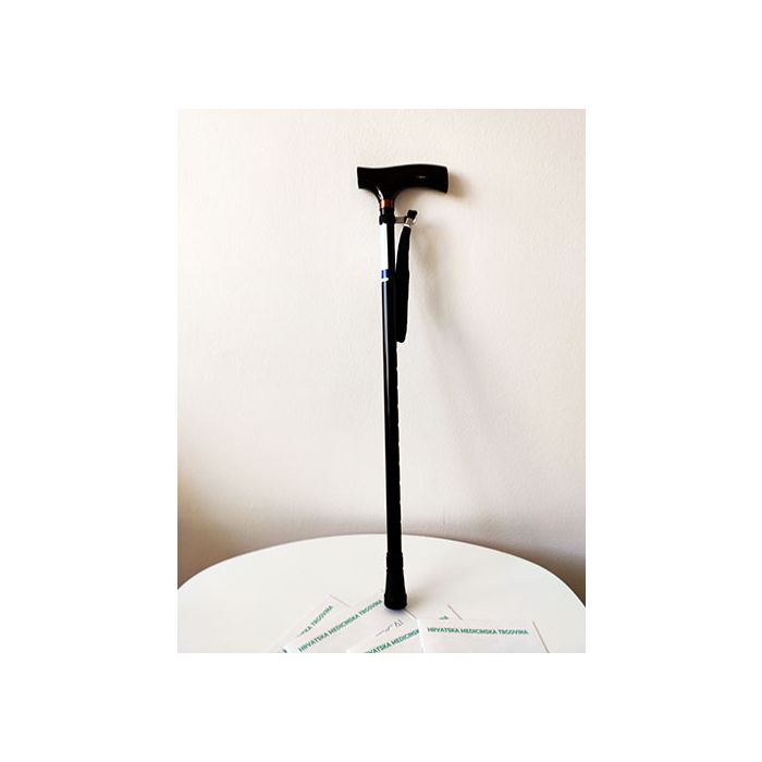 Sklopivi aluminijski štap s drvenom drškom