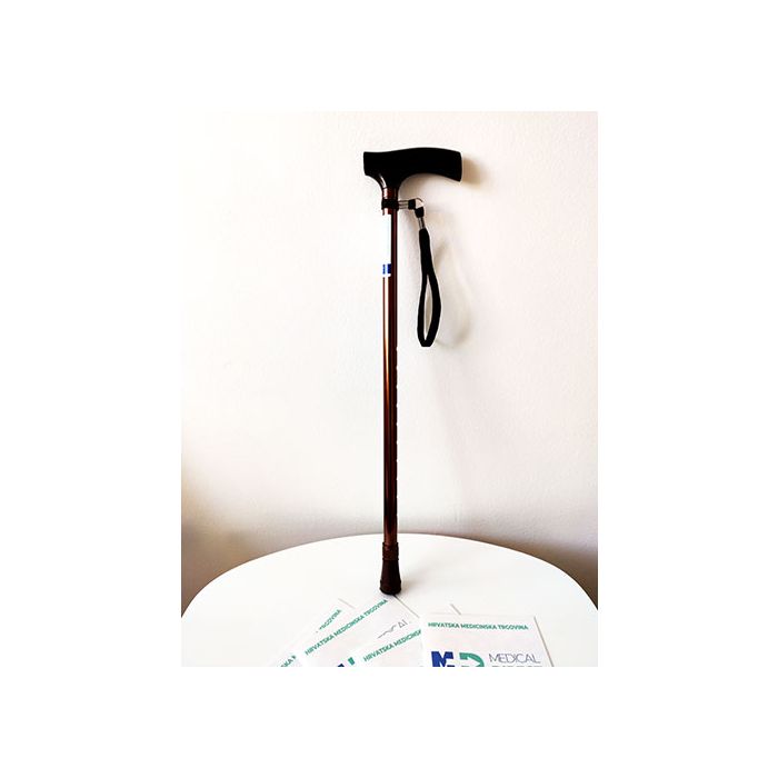 Sklopivi aluminijski štap s drvenom drškom