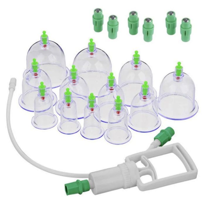 Cupping set s pumpom, 12 plastičnih čašica