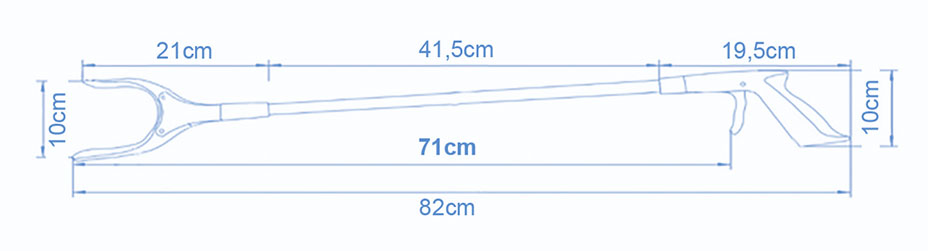 Hvataljka od anodiziranog aluminija - 55cm